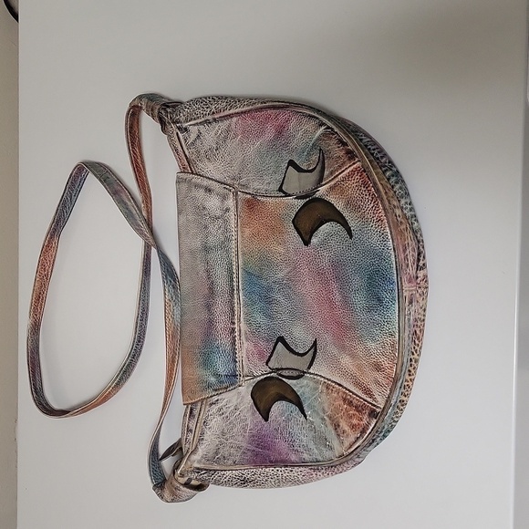 ♡♤Hostpick ♡♤Vintage SMDC Hand painted genuine Leather  CROSSBODY BAG - Picture 6 of 13